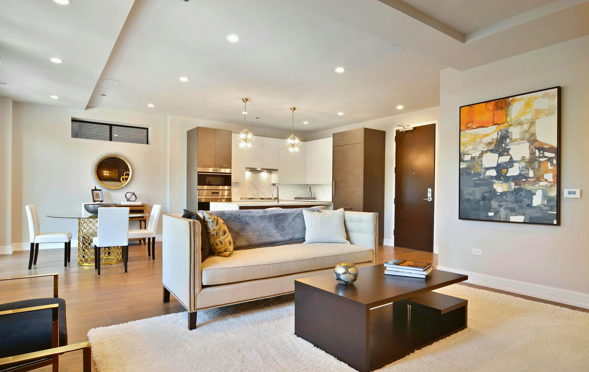 Bright living room in a Dubai apartment